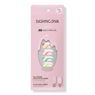 Dashing Diva Suns Out Swirl Glaze Semi-Cured Gel Art