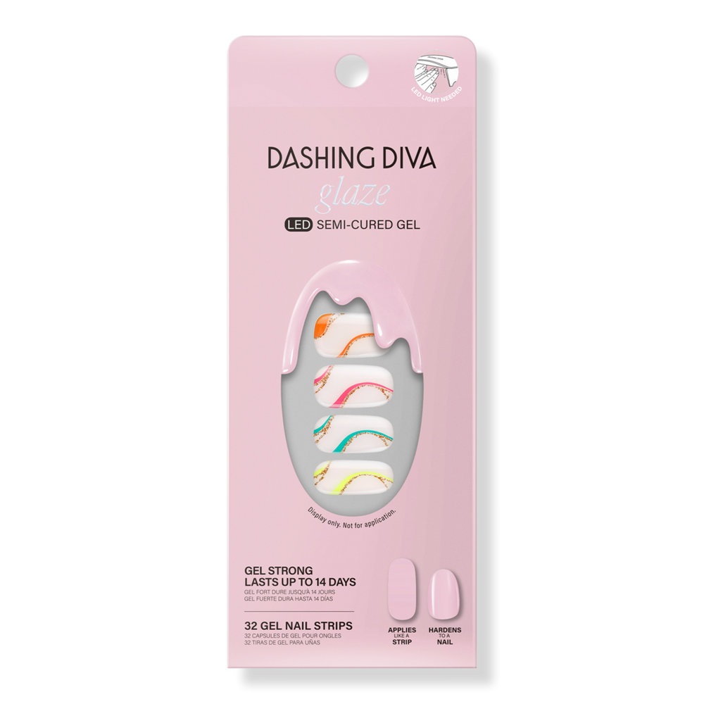Dashing Diva Suns Out Swirl Glaze Semi-cured Gel Art
