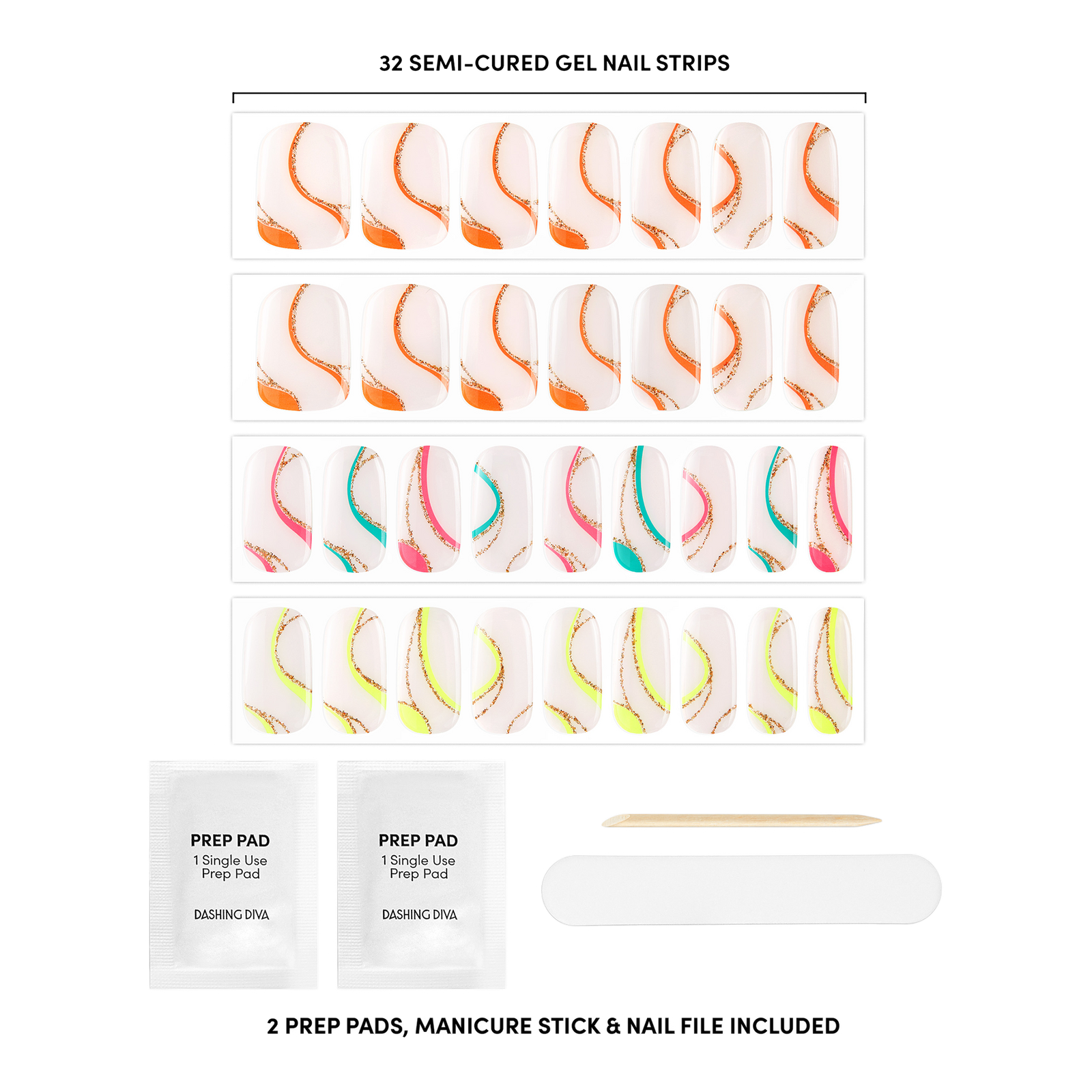Suns Out Swirl Glaze Semi-Cured Gel Art