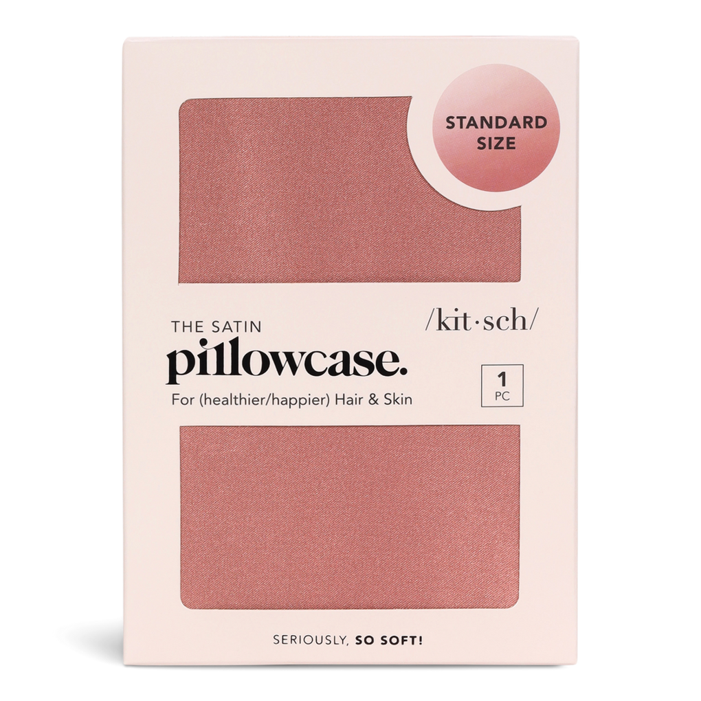 Kitsch Satin Sleep Set, Softer Than Silk Pillowcase and Eyemask Set -  Includes 1 Satin Pillowcase, 1 Satin Eye Mask, and 1 Satin Volume  Scrunchie