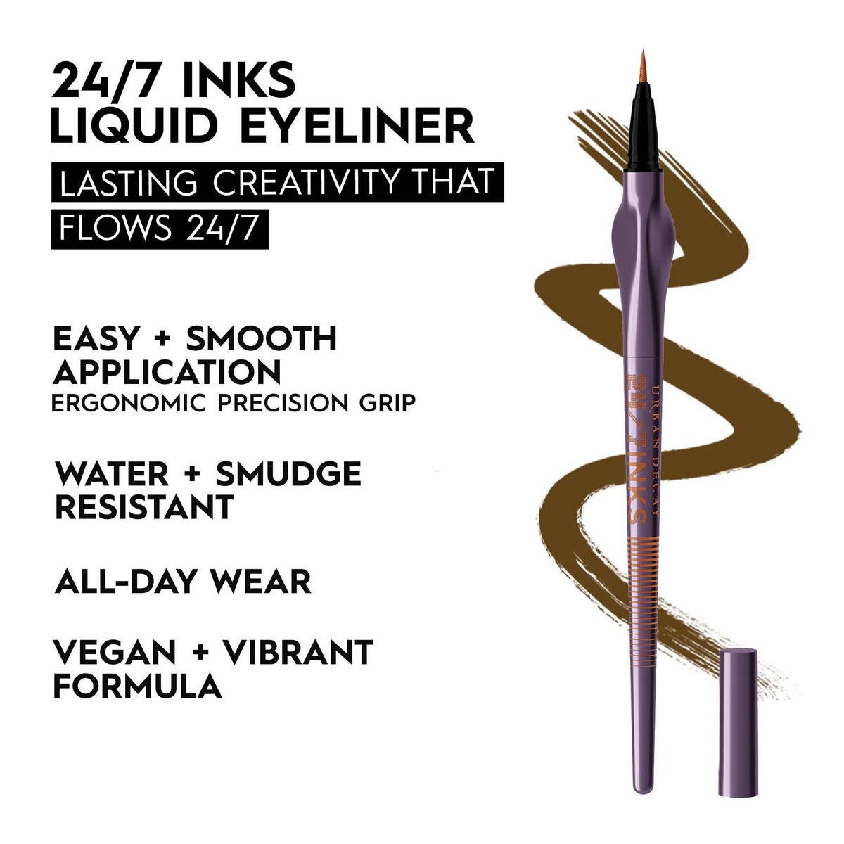 24/7 Inks Easy Ergonomic Liquid Eyeliner Pen - Whiskey