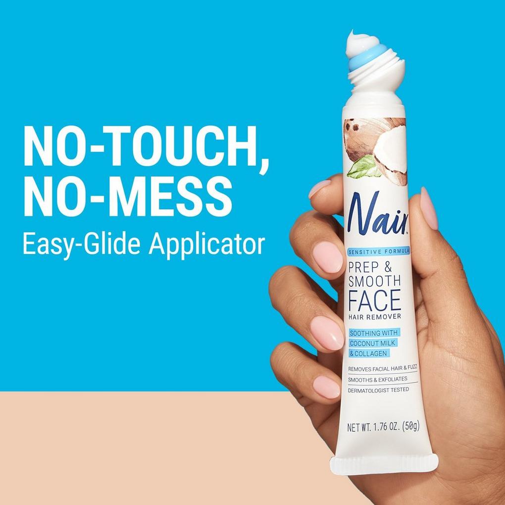 Prep and Smooth Sensitive Facial Hair Remover and Exfoliant Nair