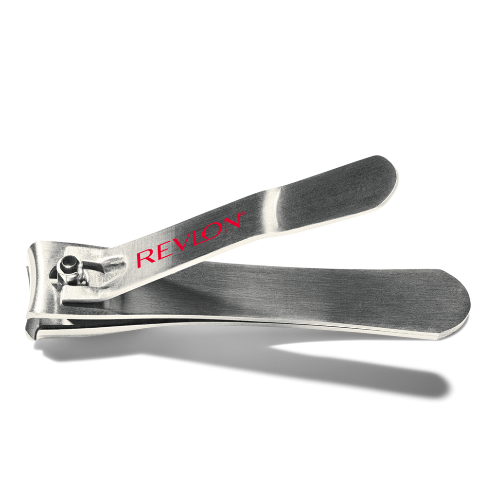 Revlon Catch-All Nail Clipper with Catcher, Stainless Steel Curved