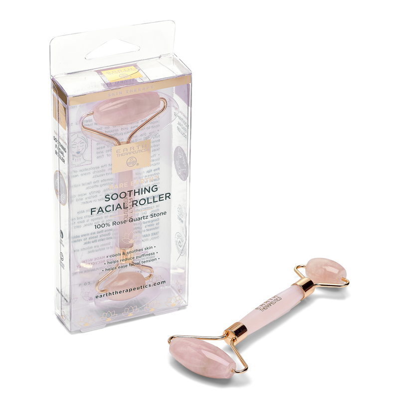 revolution vibrating rose quartz roller Revolution Skin Vibrating Rose Quartz Face Roller – Nature & Pure main image 0