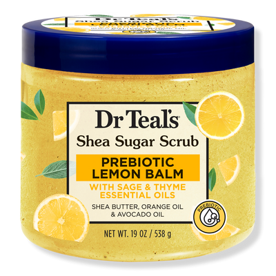 Dr Teal's Shea Sugar Body Scrub with Prebiotic Lemon Balm and Essential Oils