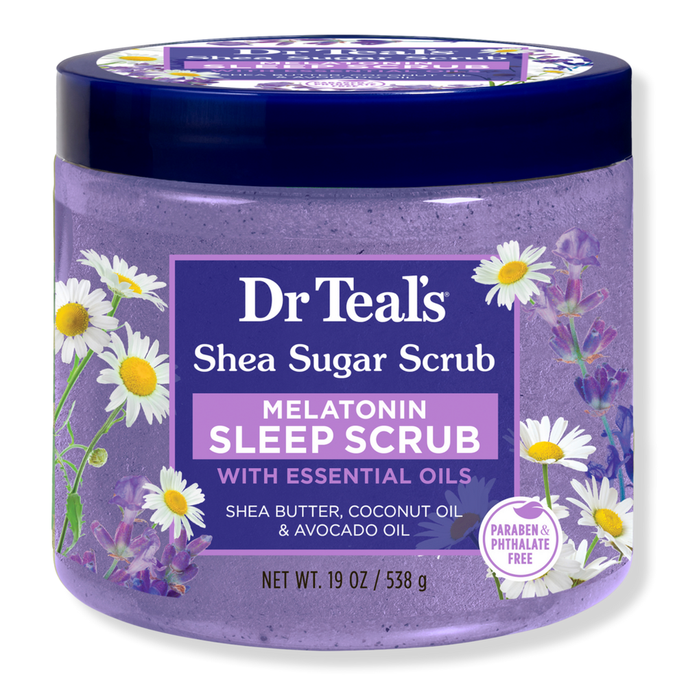 Dr Teal's Shea Sugar Body Scrub with Melatonin, Lavender and Chamomile Essential Oils