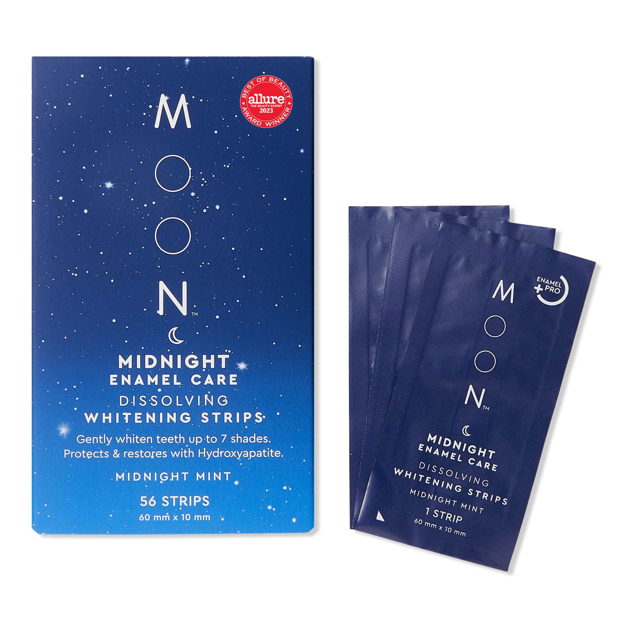 Moon Midnight Enamel Care Dissolving Whitening Strips with Hydroxyapatite #1