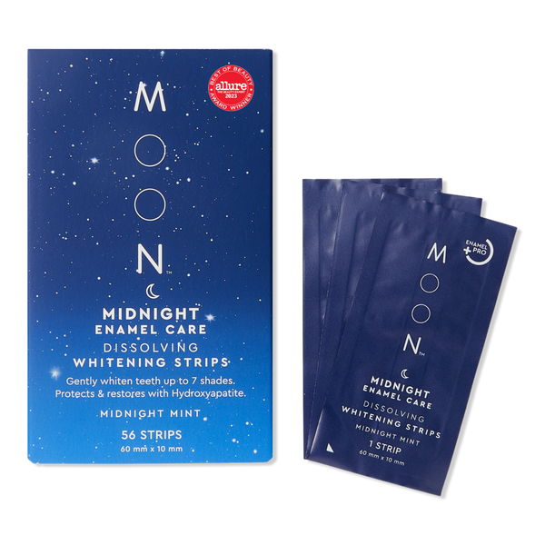 Moon Midnight Enamel Care Dissolving Whitening Strips with Hydroxyapatite #1