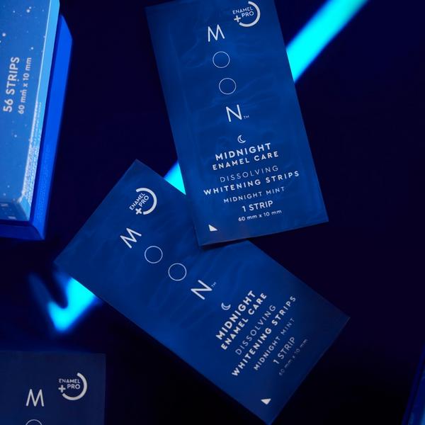 Moon Midnight Enamel Care Dissolving Whitening Strips with Hydroxyapatite #8