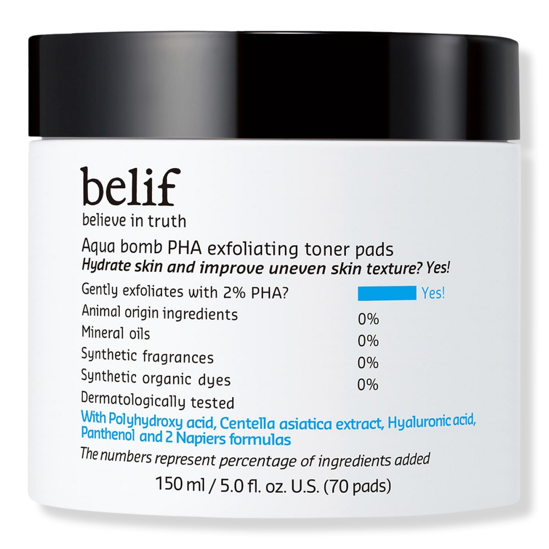 belif Aqua Bomb PHA Exfoliating Toner Pads #1