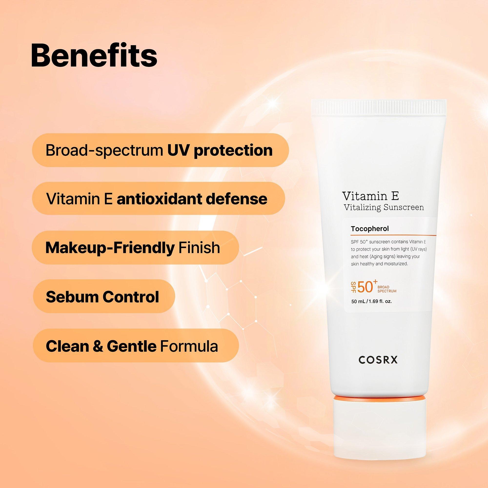 Тонизирующий солнцезащитный крем SPF 50+ с витамином E Cosrx — фото 3