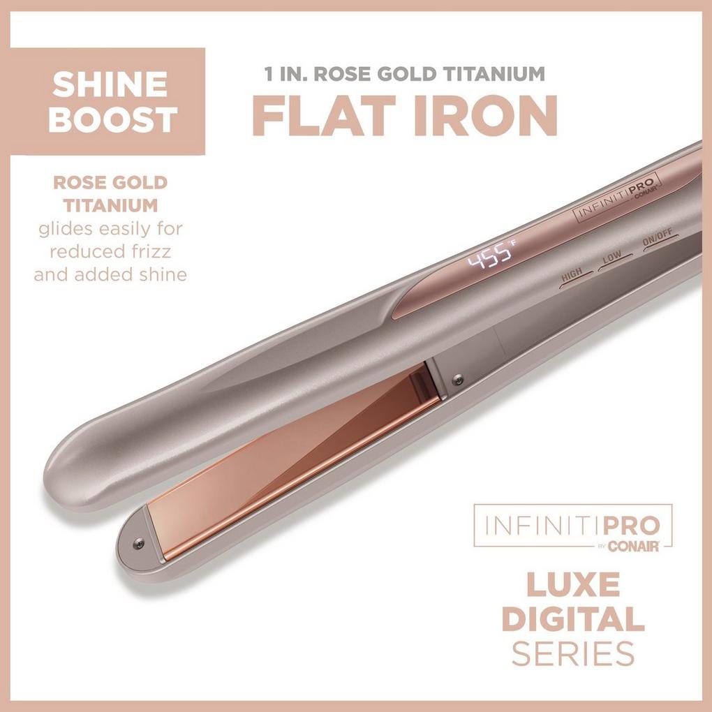 CROC Rose Gold Titanium Flat Iron 1.25