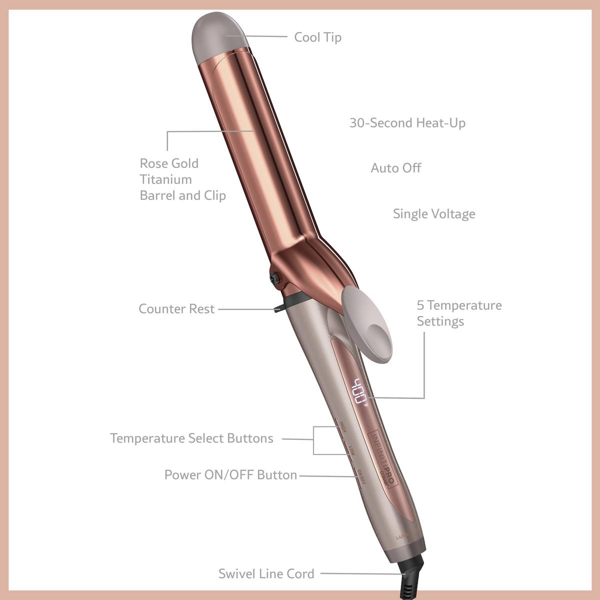 Conair curling wand rose gold best sale