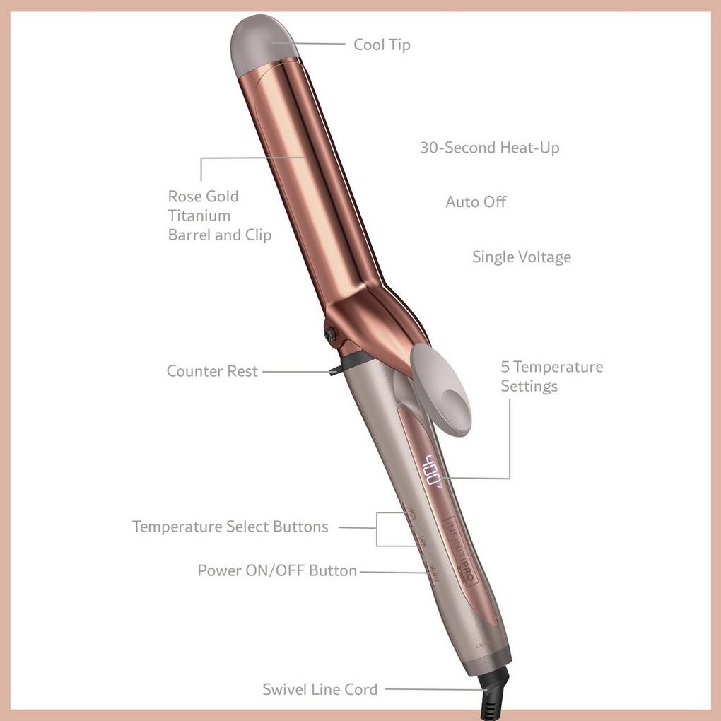 Conair rose gold titanium curling cheap iron