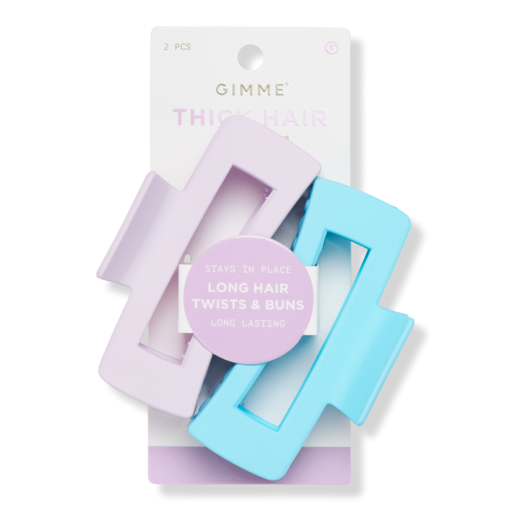 GIMME beauty Thick Hair - Purple & Blue Rectangular Claw Clips #1