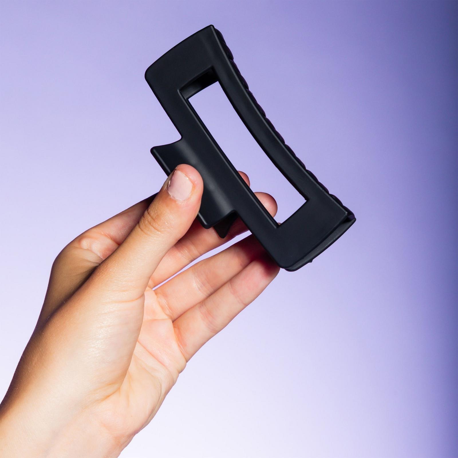 Thick Hair - Black & Tortoise Claw Clips