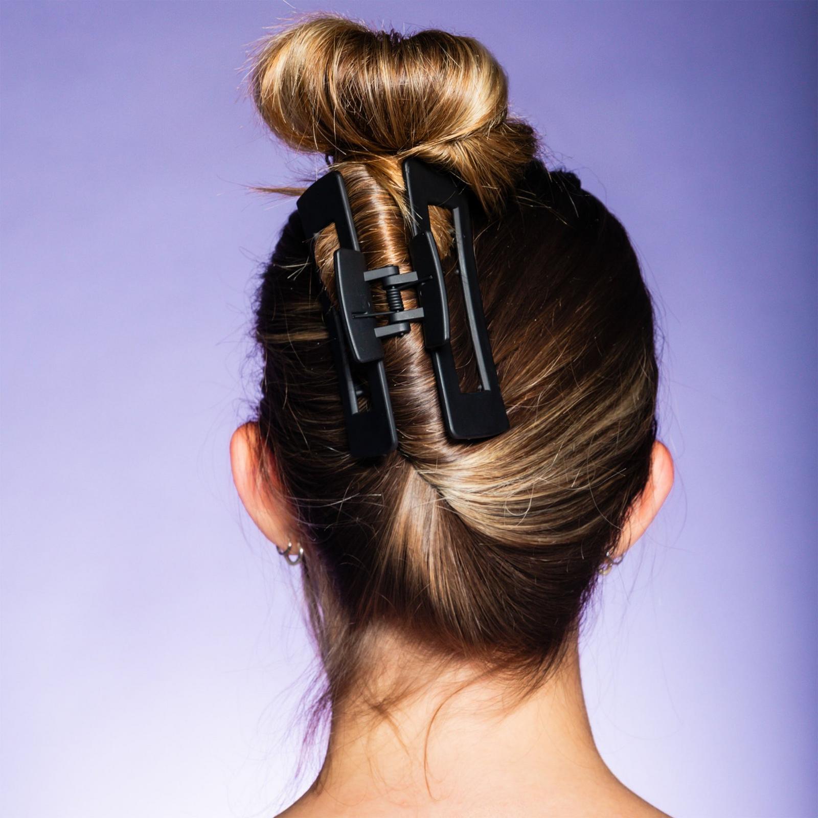 Thick Hair - Black & Tortoise Claw Clips