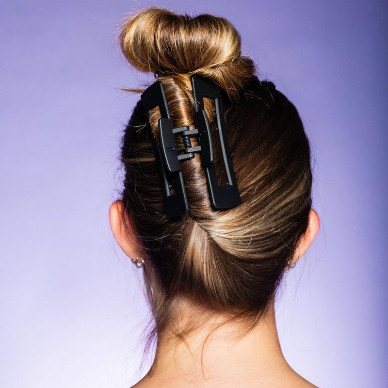 GIMME beauty - Black/Tortoise Extra Grip Rectangle Claw Clip for
