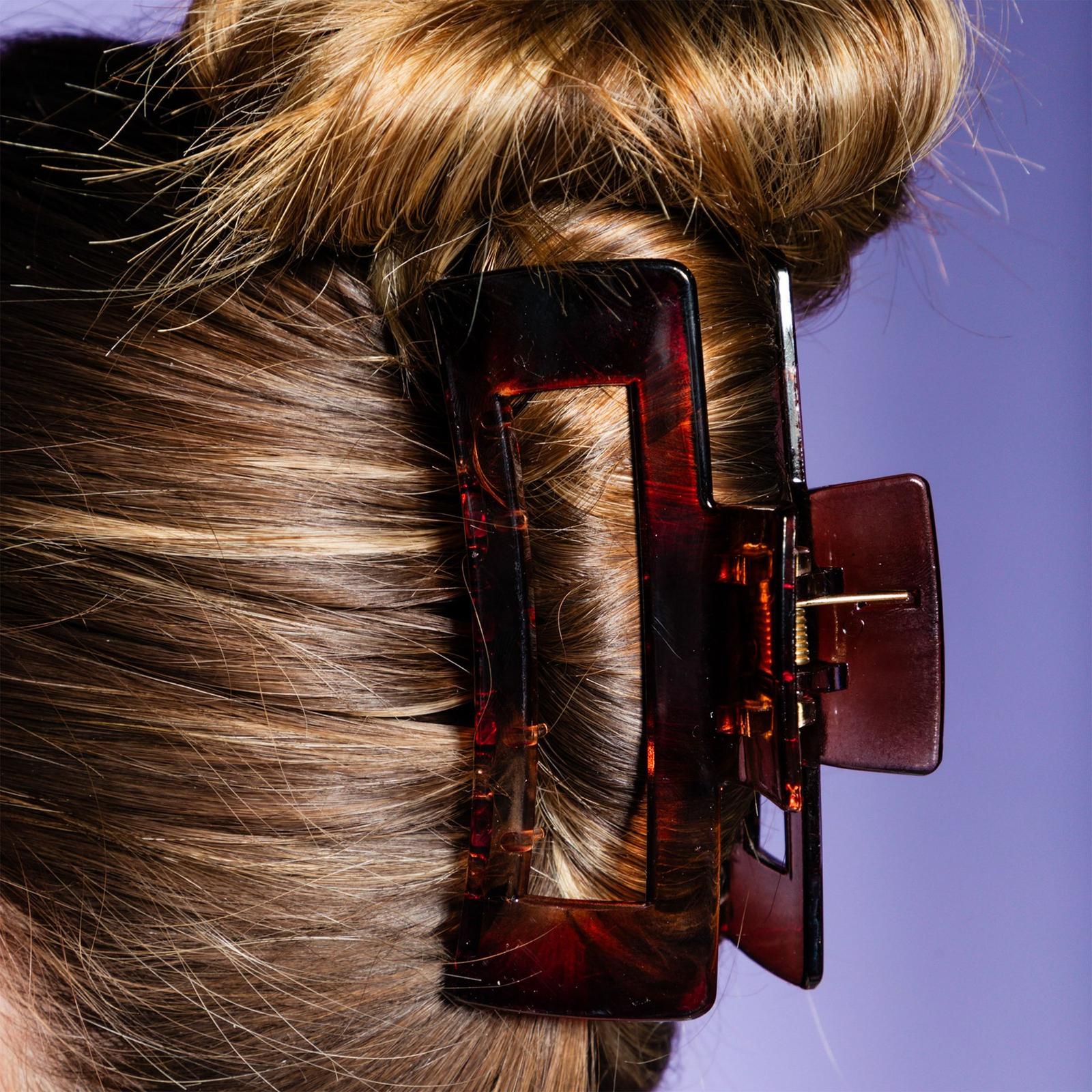 Thick Hair - Black & Tortoise Claw Clips
