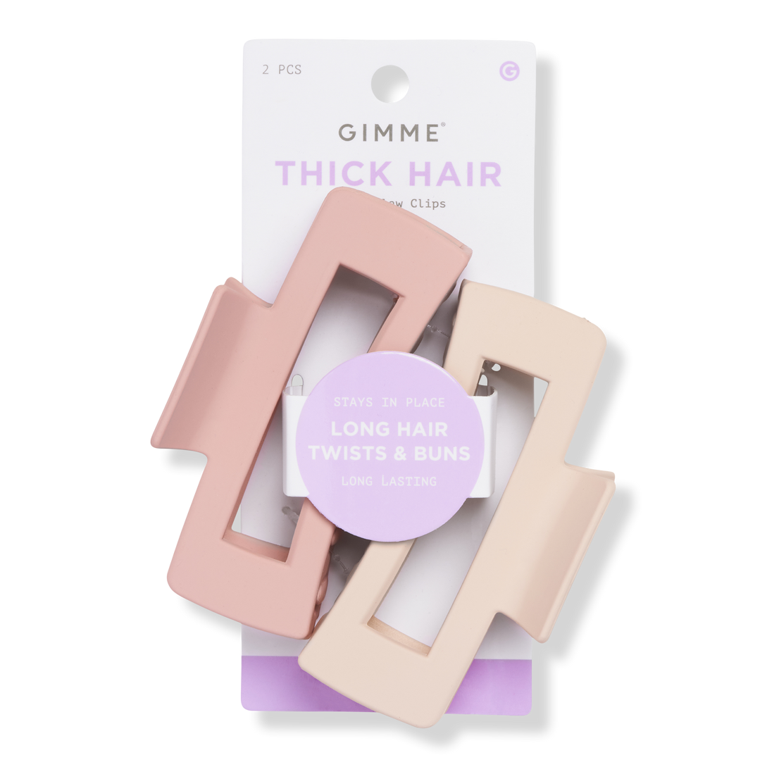 Thick Hair Rectangular Claw Clips