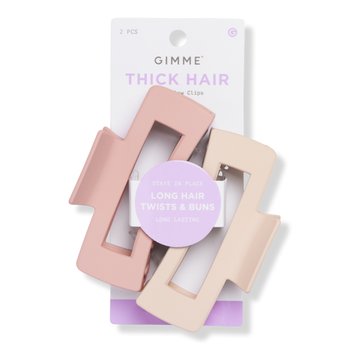 GIMME beauty Tan & Pink Thick Hair Rectangular Claw Clips Ulta Beauty