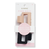 Fine Hair - Black & Rose Claw Clip