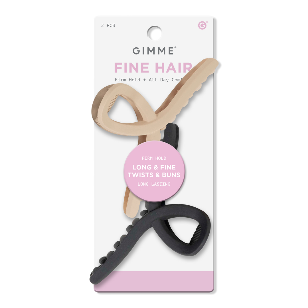 GIMME beauty Fine Hair - Black & Tan Claw Clips #1