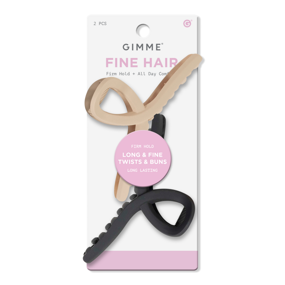 GIMME beauty Fine Hair - Black & Tan Claw Clips