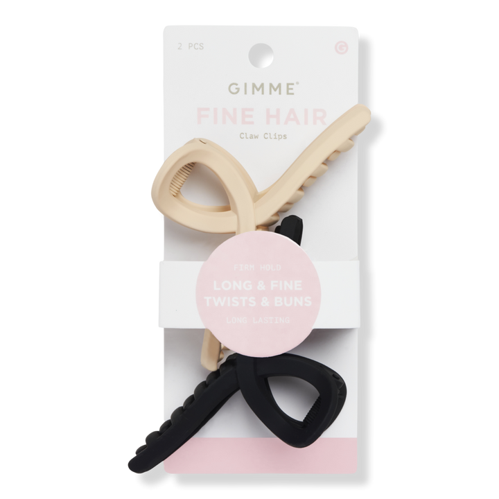 GIMME beauty Fine Hair - Black & Tan Claw Clips #1