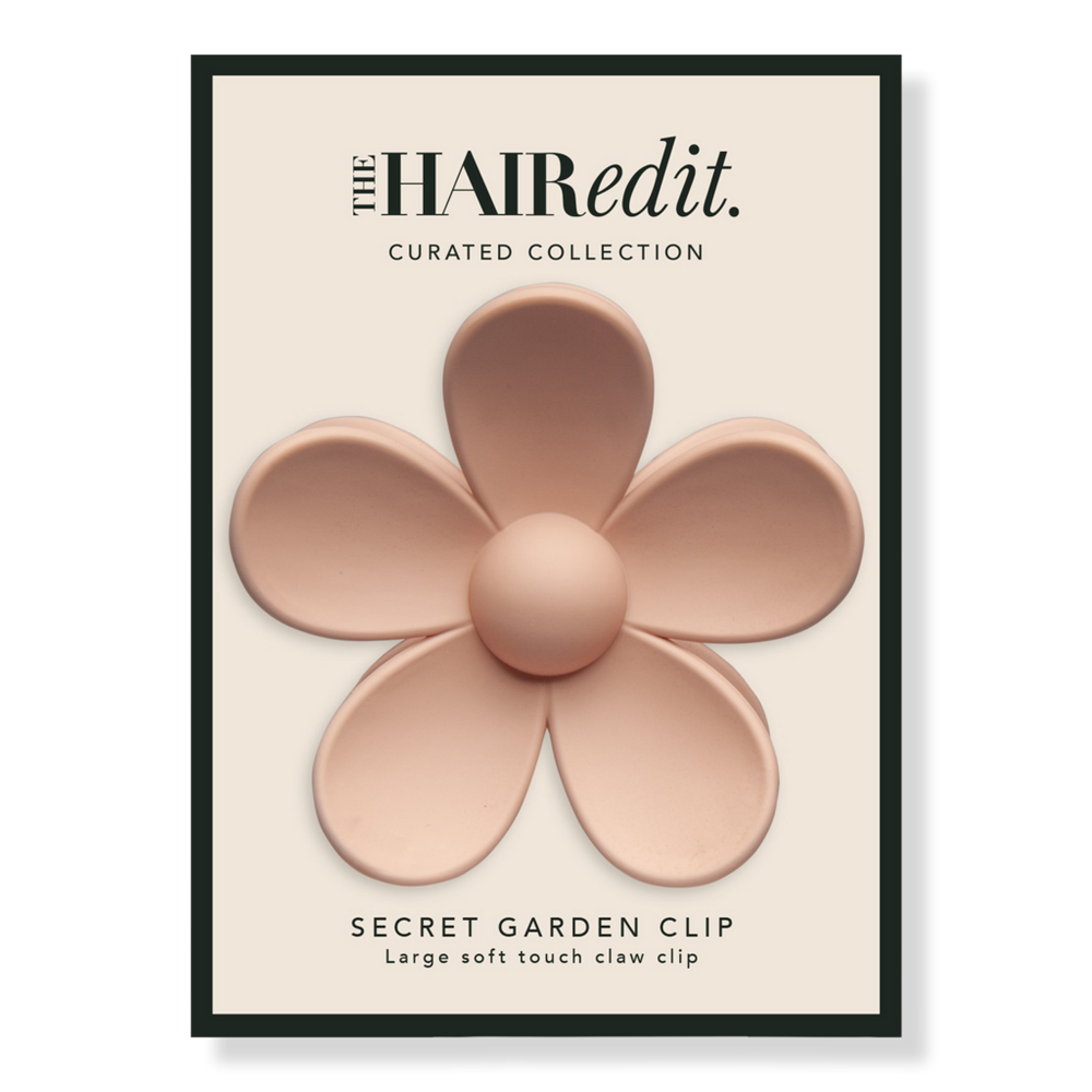The Hair Edit Secret Garden Flower Claw Clip - Champagne In Gold