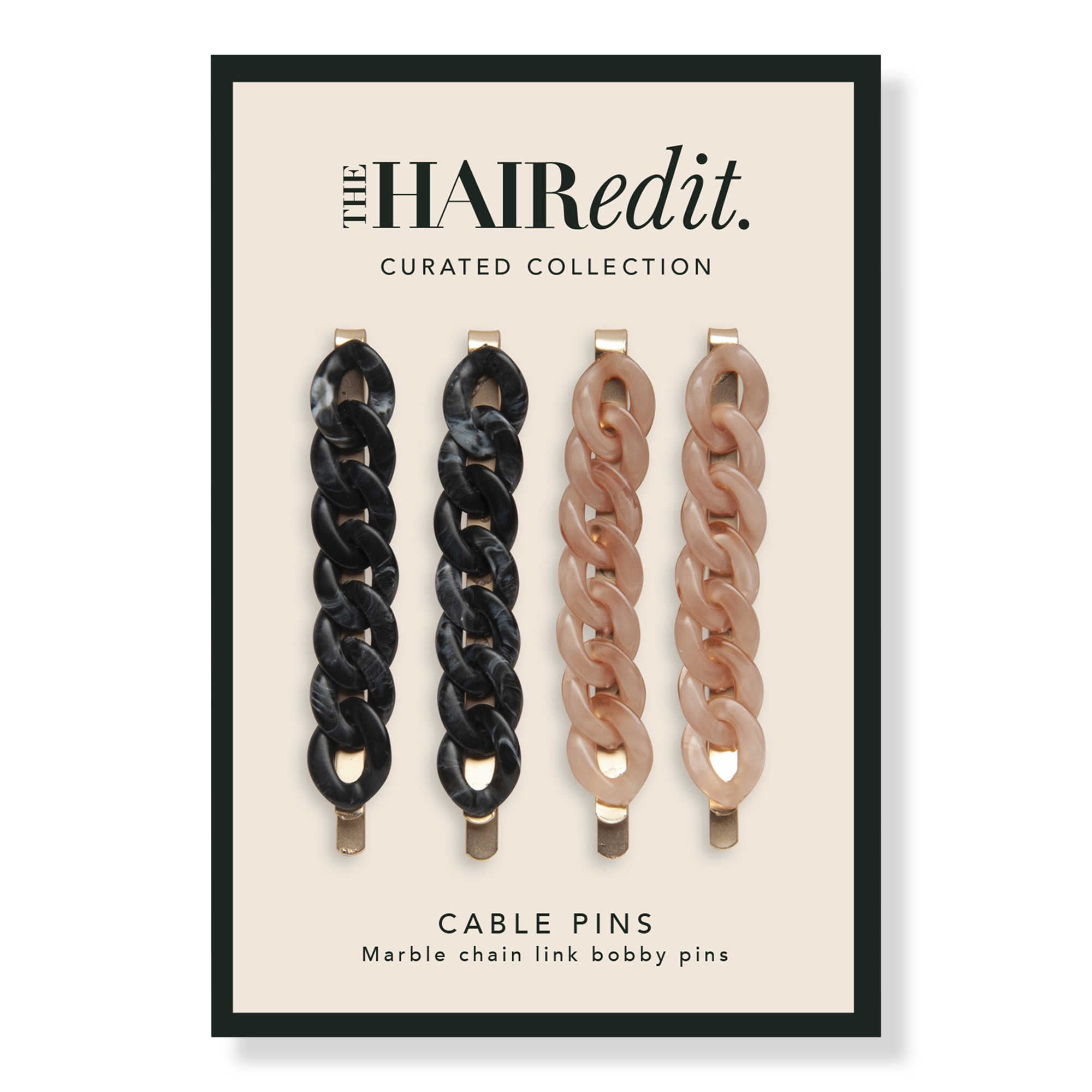 The Hair Edit Marble Chain Link Bobby Pins #1