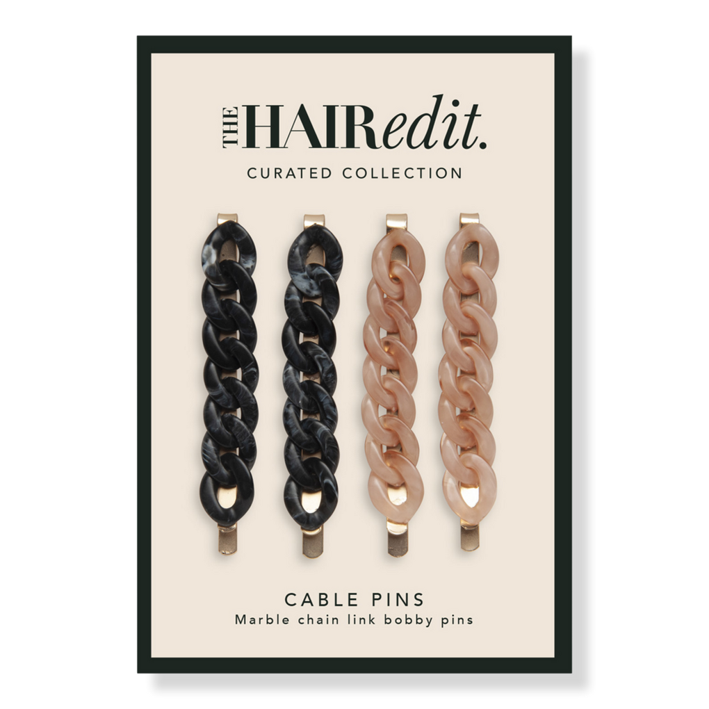 Marble Chain Link Bobby Pins - The Hair Edit