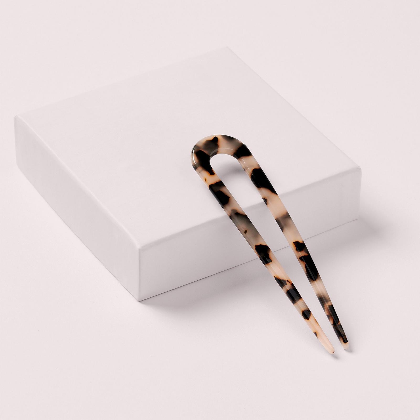 Sleek Chignon French Hair Pin - Tortoise
