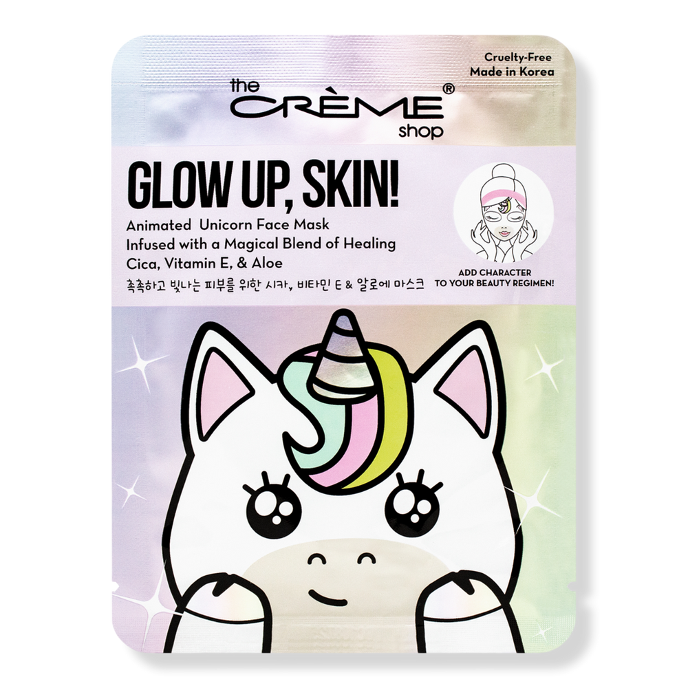 The Creme Shop Glow Up, Skin! Animated Unicorn Face Mask