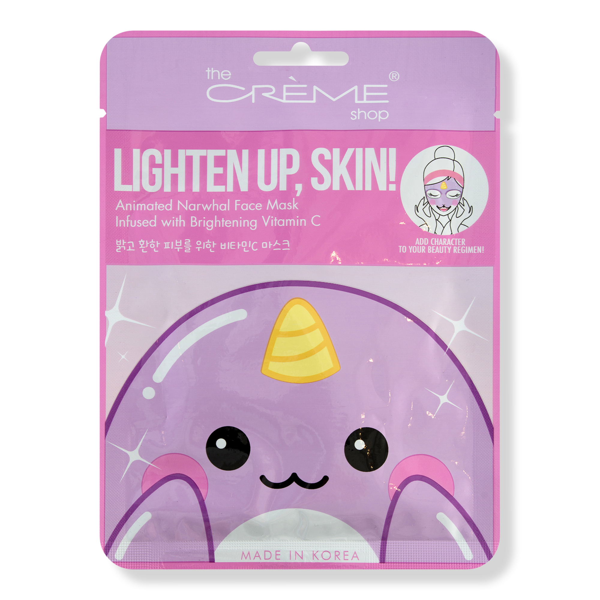 The Crème Shop Lighten Up, Skin! Animated Narwhal Face Mask - Brightening Vitamin C #1