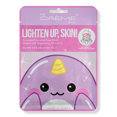 The Crème Shop Lighten Up, Skin! Animated Narwhal Face Mask - Brightening Vitamin C