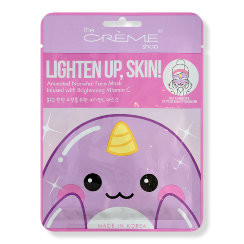 The Crème Shop Lighten Up, Skin! Animated Narwhal Face Mask