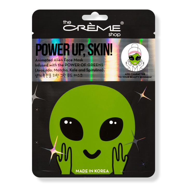 The Crème Shop Power Up, Skin! Animated Alien Face Mask - Power of Greens #1