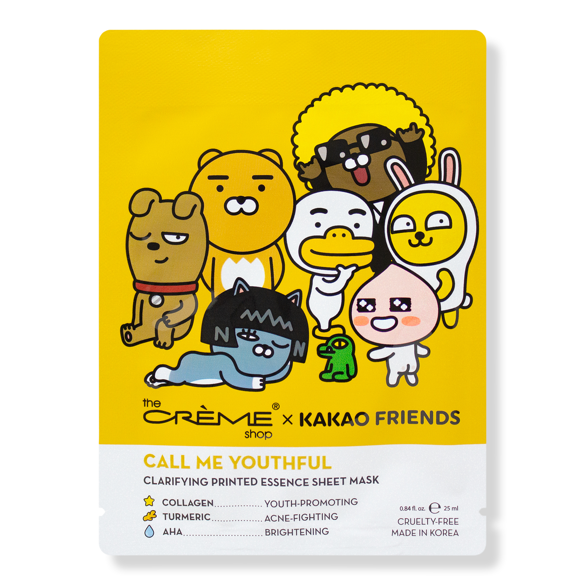 The Crème Shop Kakao Friends Call Me Youthful Printed Essence Sheet Mask #1