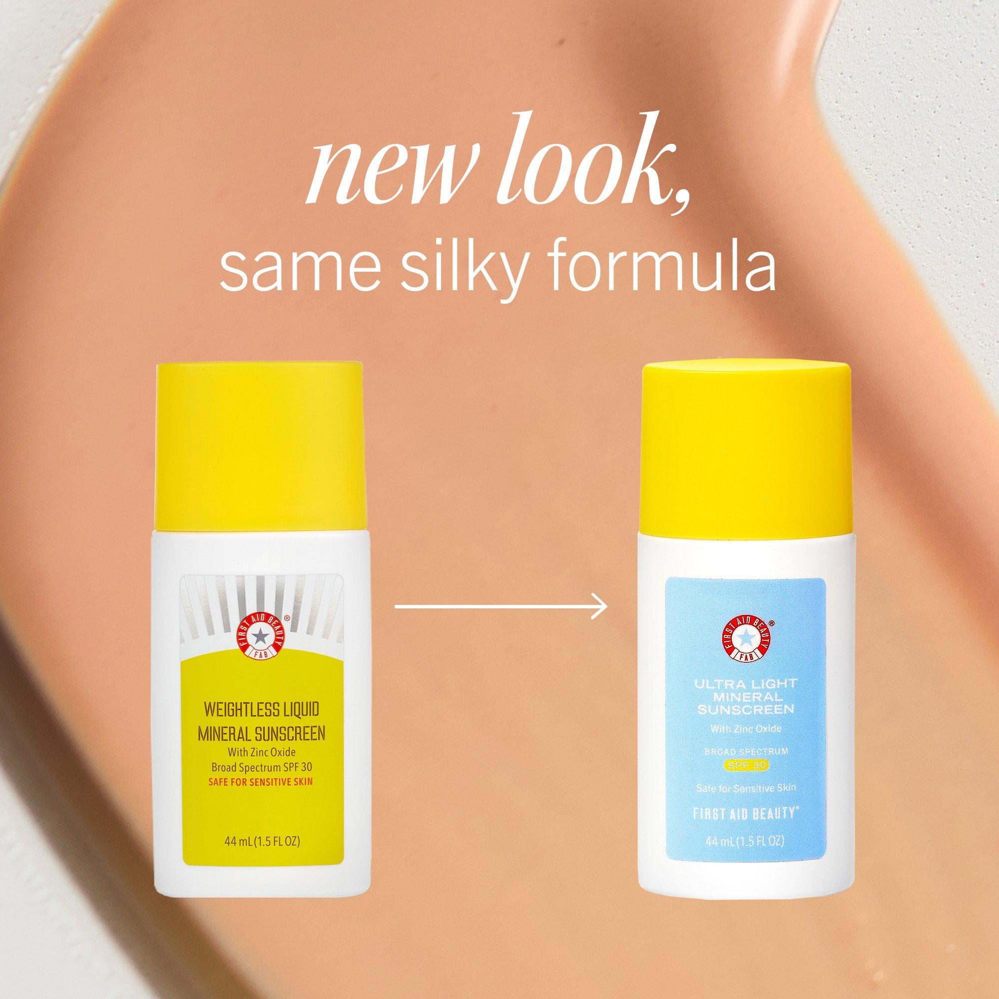 Лёгкий минеральный солнцезащитный крем с оксидом цинка SPF 30 First Aid Beauty Ultra Light — фото 3