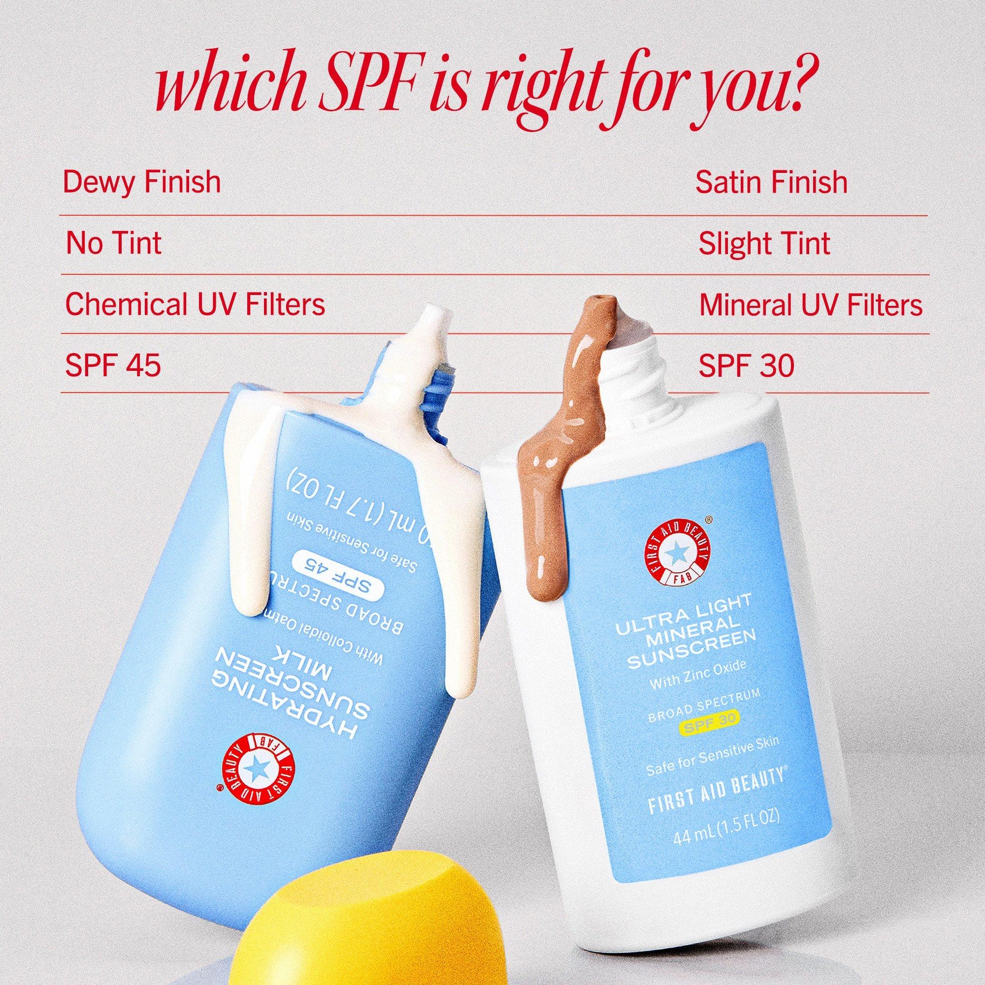 Лёгкий минеральный солнцезащитный крем с оксидом цинка SPF 30 First Aid Beauty Ultra Light — фото 8