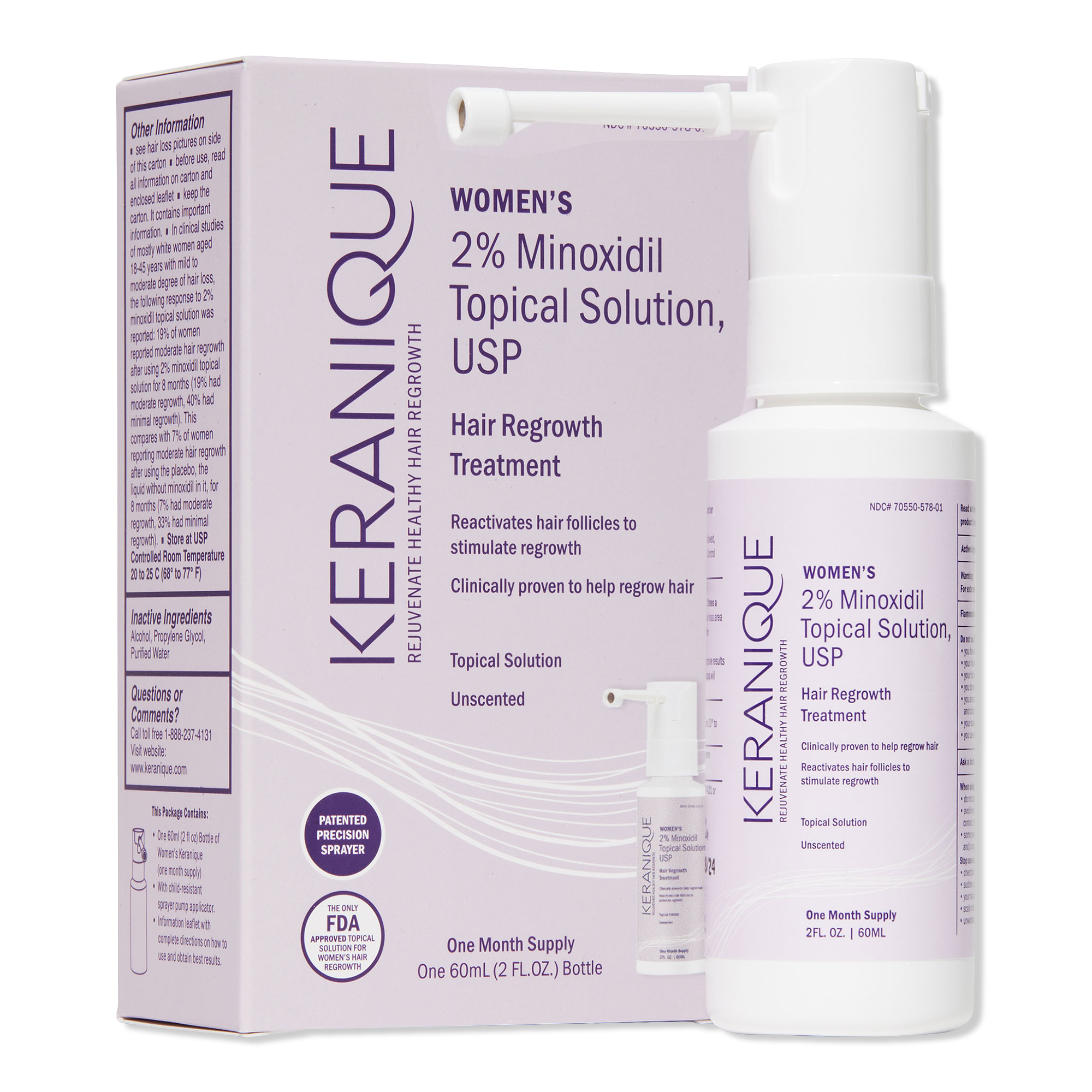 Keranique Hair Regrowth Sprayer For Women - 30 Day Supply #1