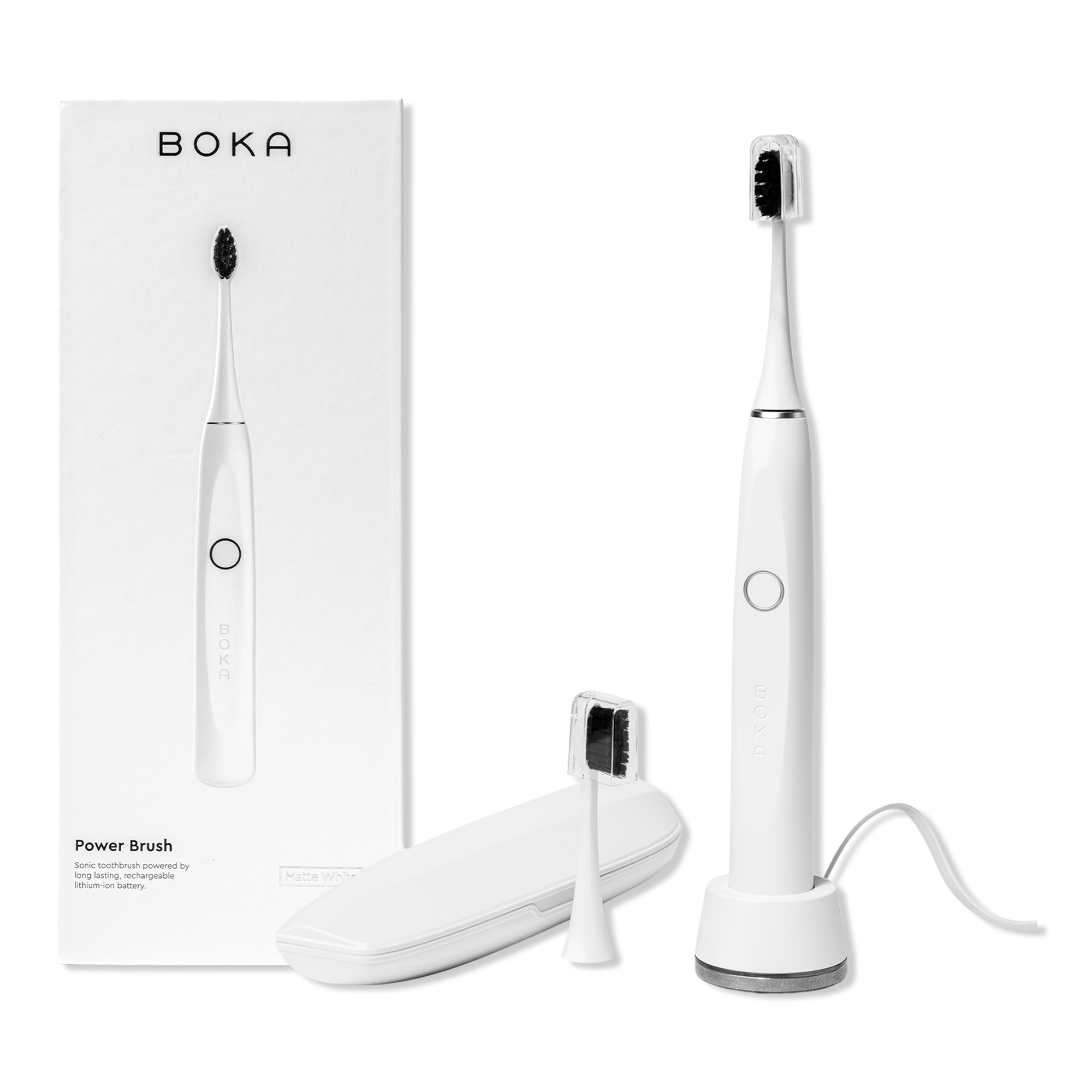 Rechargeable Sonic Power Brush 2.0 W/ Activated Charcoal Bristles