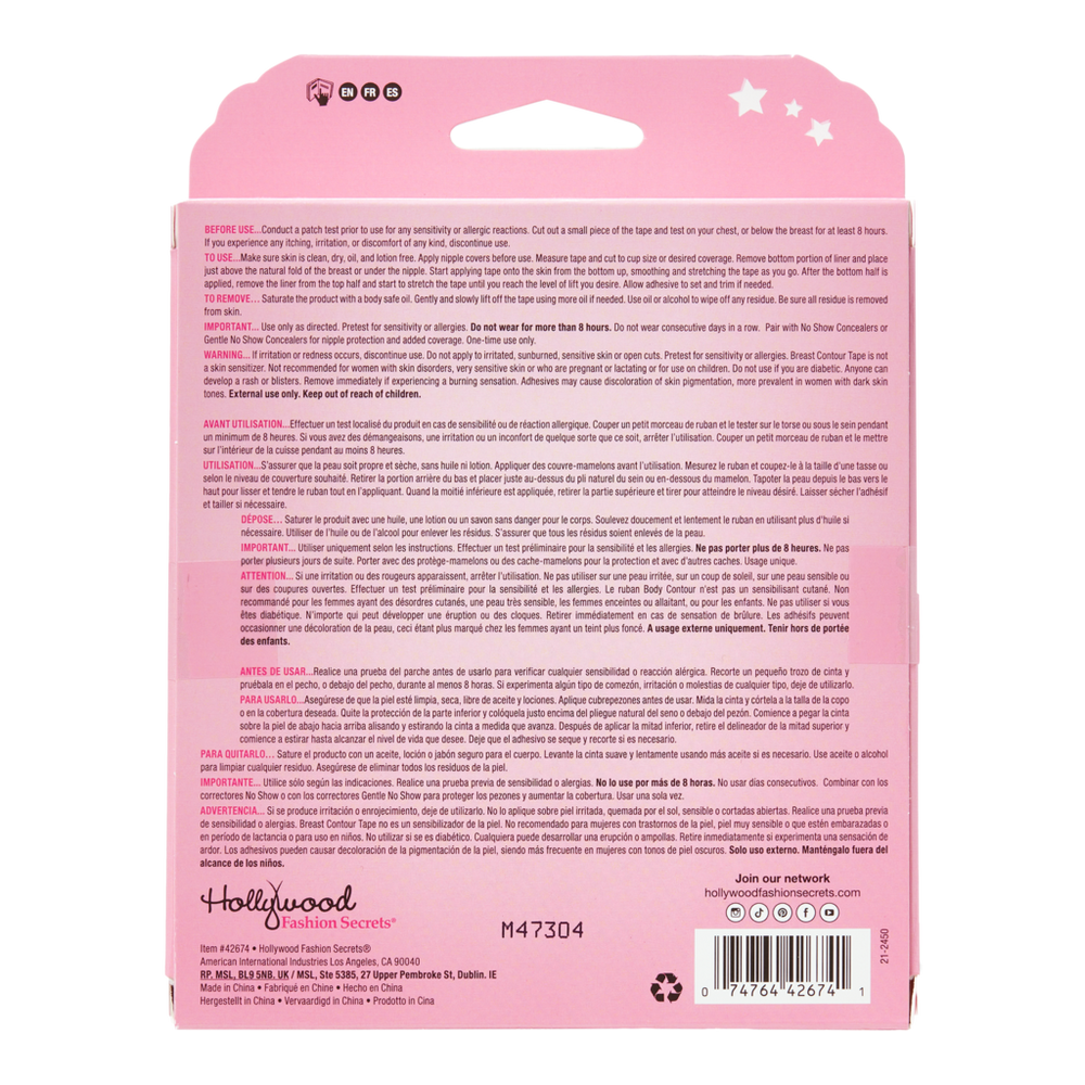 Breast Contour Tape, Self-Adhesive Disposables