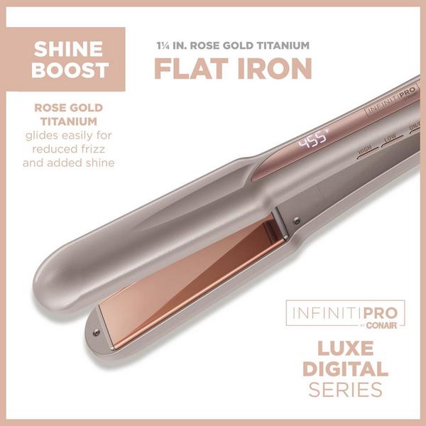 Conair InfinitiPRO By Conair Titanium Flat Iron Smooth & Shine Luxe Series - Rose Gold #2