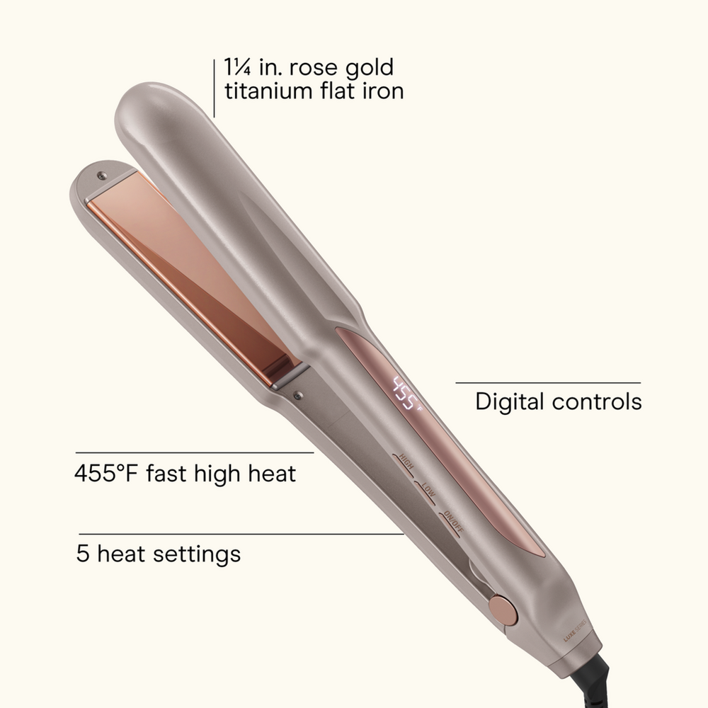 InfinitiPRO By Conair Titanium Flat Iron Smooth & Shine Luxe Series - Rose Gold