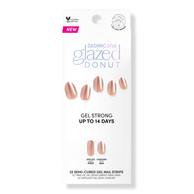 Dashing Diva Glazed Donut Semi Cured Gel Nail Strips