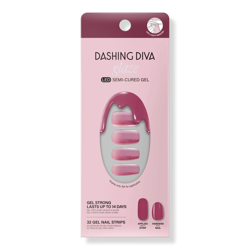 Dashing Diva Glazed Donut Semi Cured Gel Nail Strips - Sangria Glaze