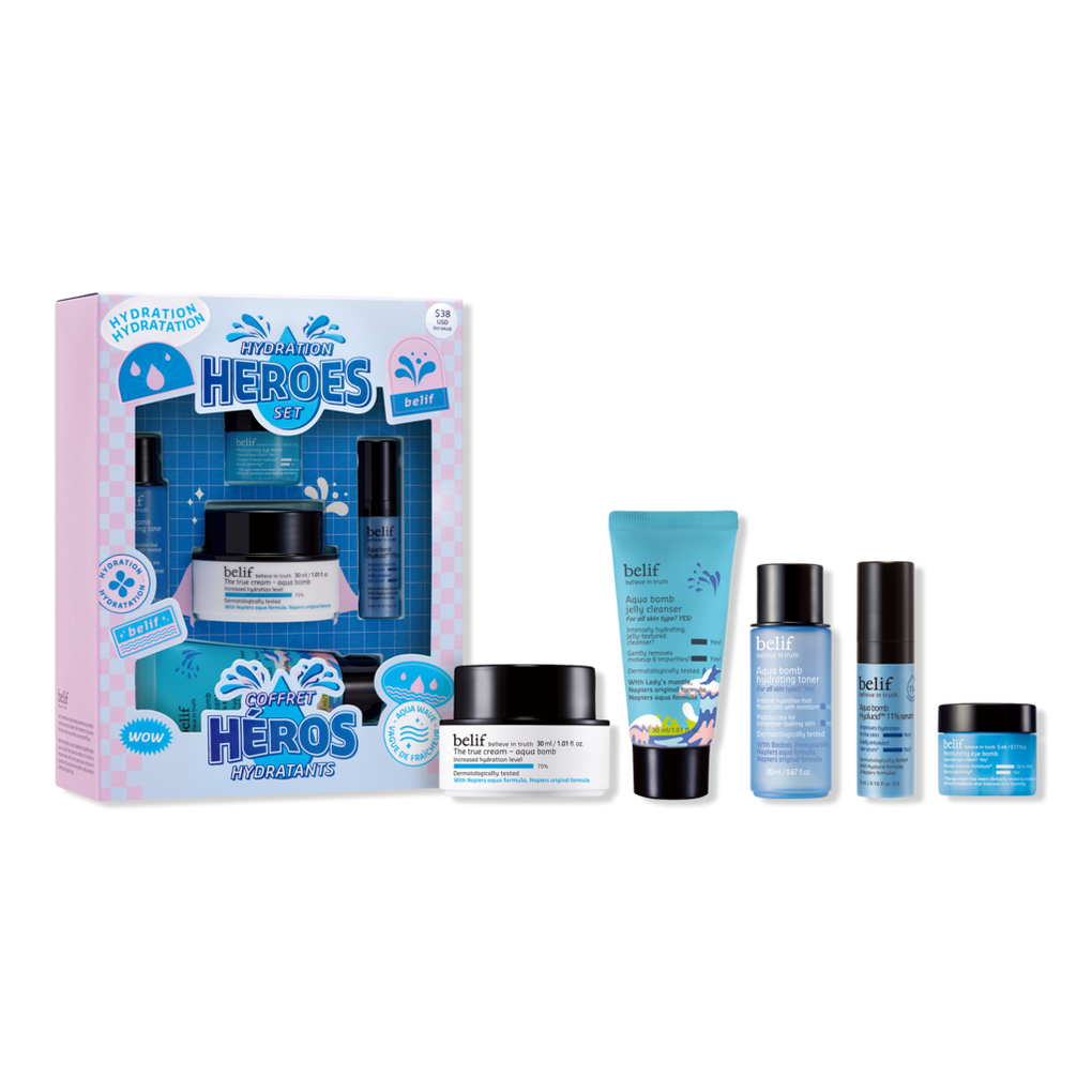 Aqua Bomb Hydration Heroes Set - belif