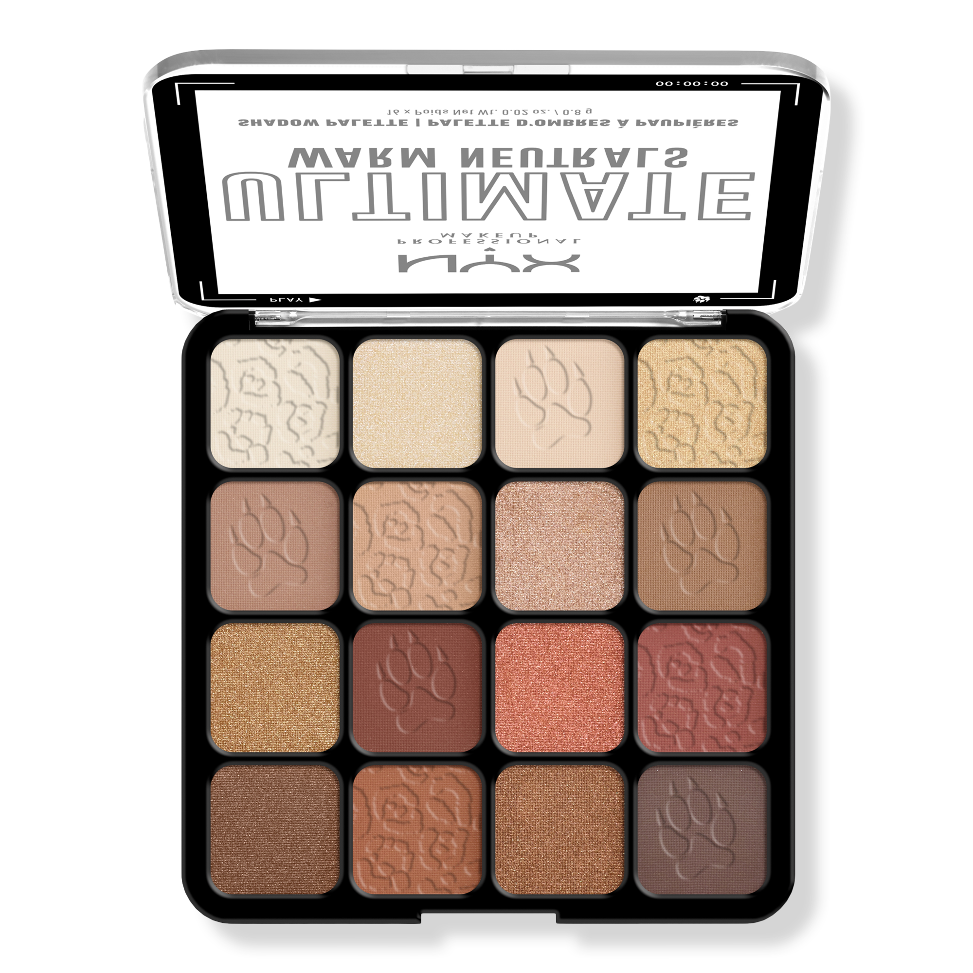 NYX Professional Makeup Ultimate Color Shadow Palette Warm Neutrals #1